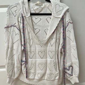 LoveShackFancy heart hooded sweater